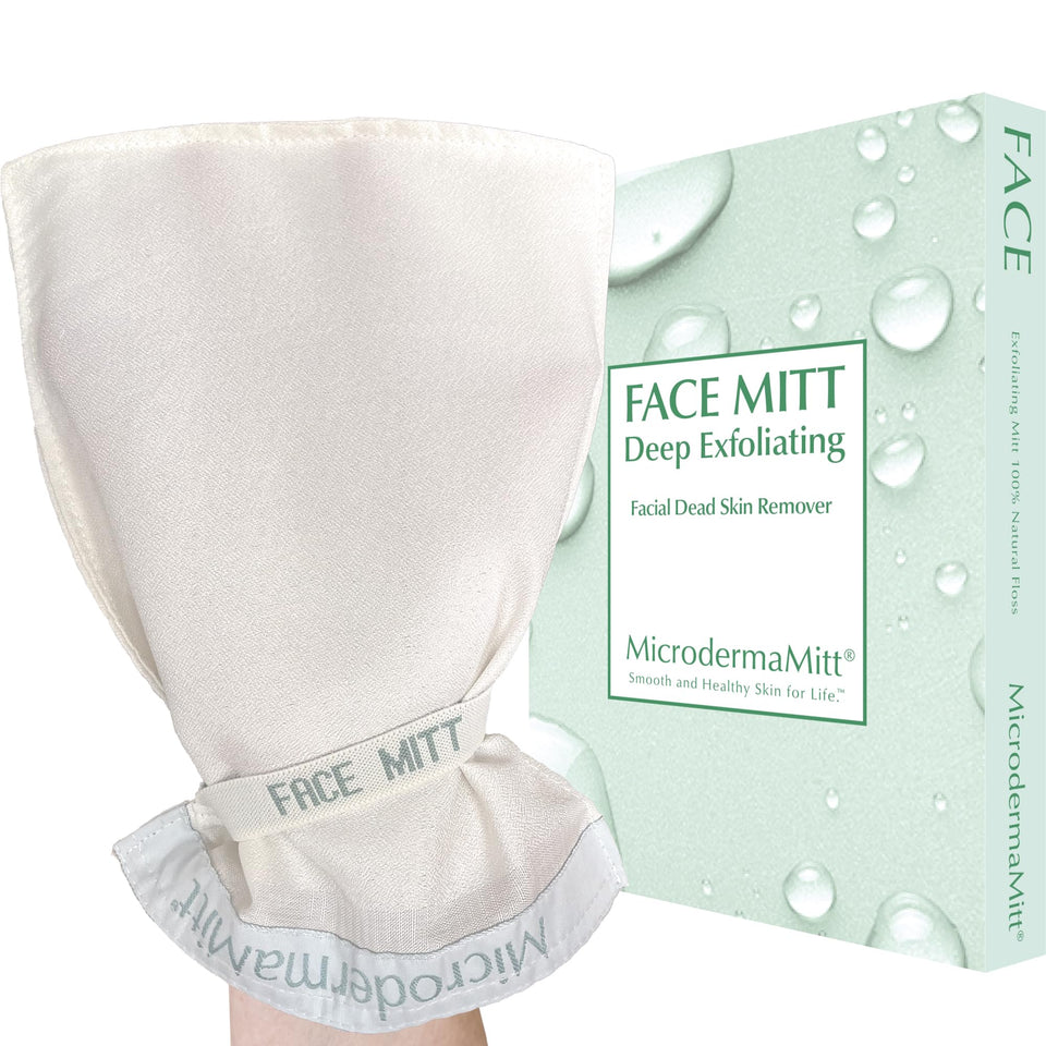 MicrodermaMitt front view showing mitt shape and immediate grip benefit