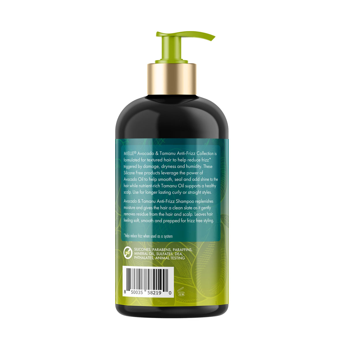 Mielle Organics product staged on bathroom shelf for daily routine