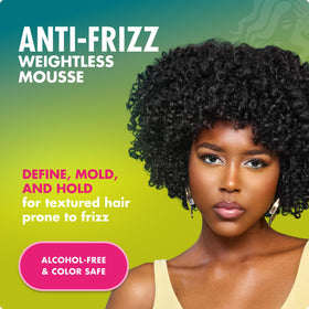 Mielle Organics foam on hand demonstrating airy mousse texture