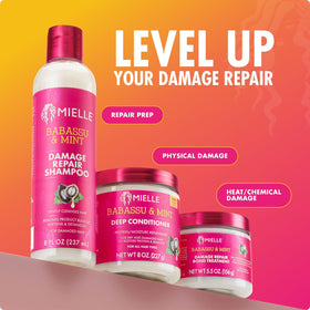 Mielle Organics cap and label detail, showing instructions and clean ingredient claims