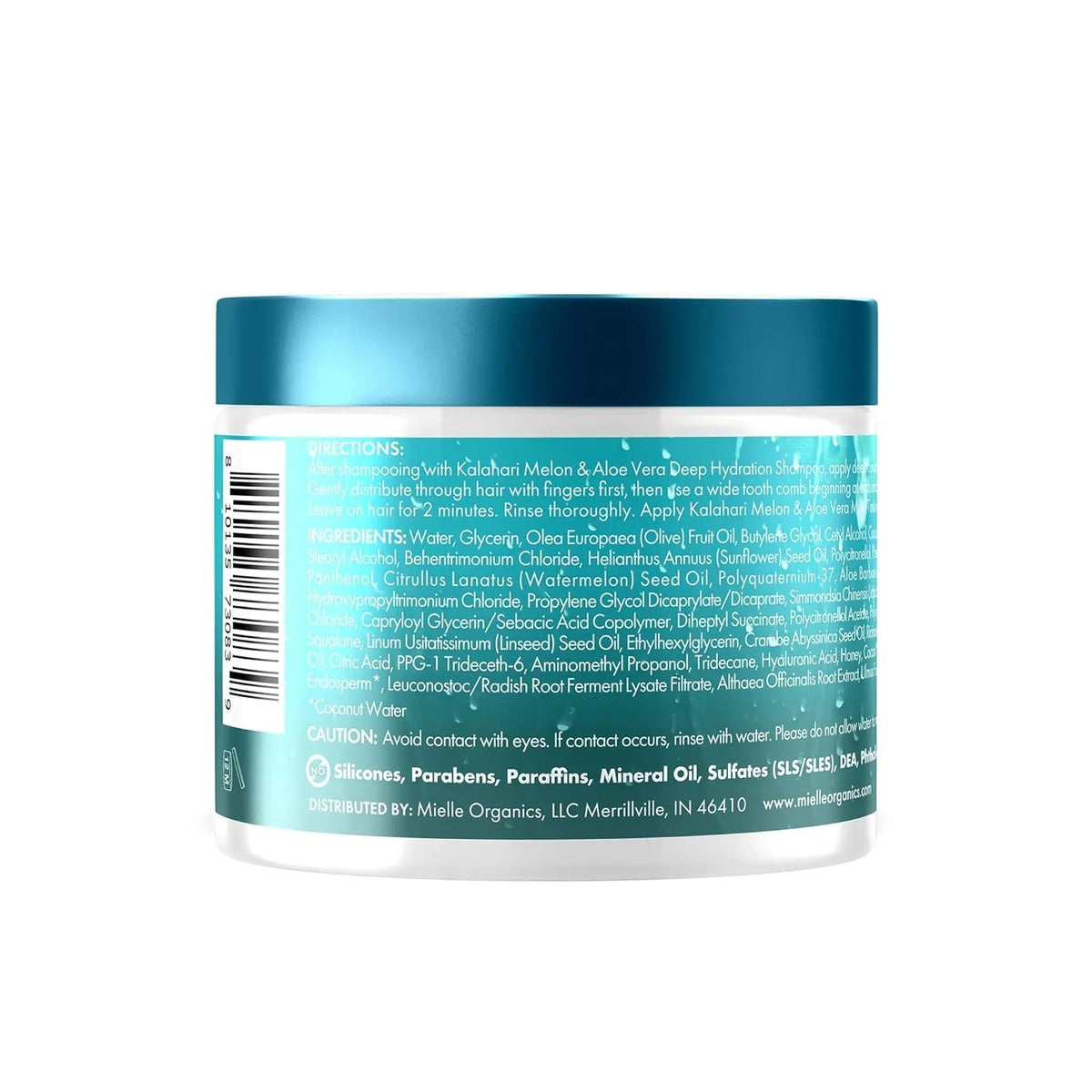 Mielle Organics jar on shower shelf for everyday moisturizing routine