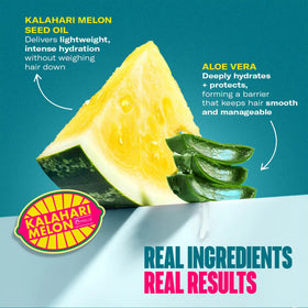 Mielle Organics bottle with aloe vera and Kalahari melon for natural hydration