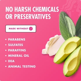 Mielle Organics ingredient avocado depiction emphasizing nourishing oils