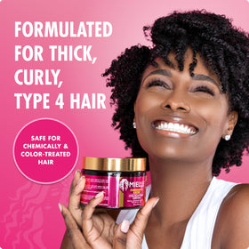 Mielle Organics being applied to coily hair for defined curls