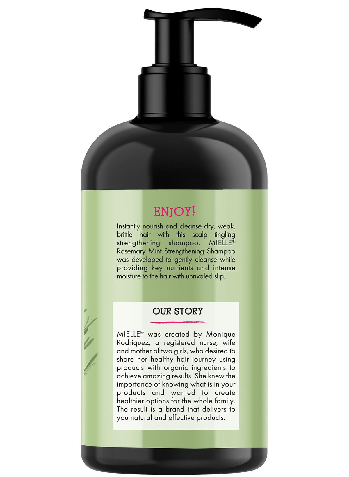 Mielle Organics bottle on bathroom shelf illustrating everyday use