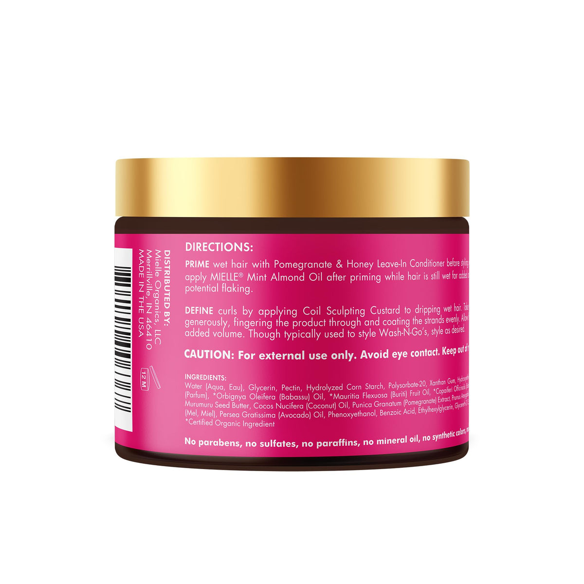 Mielle Organics jar on a bathroom shelf suggesting daily routine