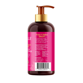 Mielle Organics on bathroom shelf as part of a curl routine
