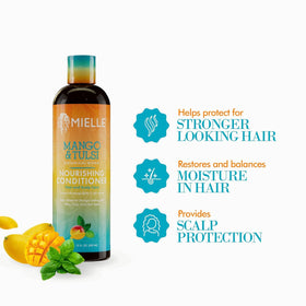 Mielle Organics mango butter ingredient closeup highlighting deep moisturizing benefit