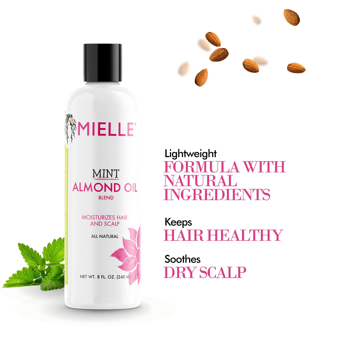 Before-and-after hair ends treated with Mielle Organics for smoother finish