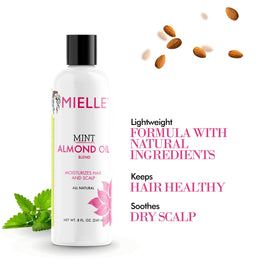 Before-and-after hair ends treated with Mielle Organics for smoother finish