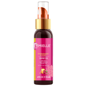 Mielle Organics front bottle showing product label and shine benefits