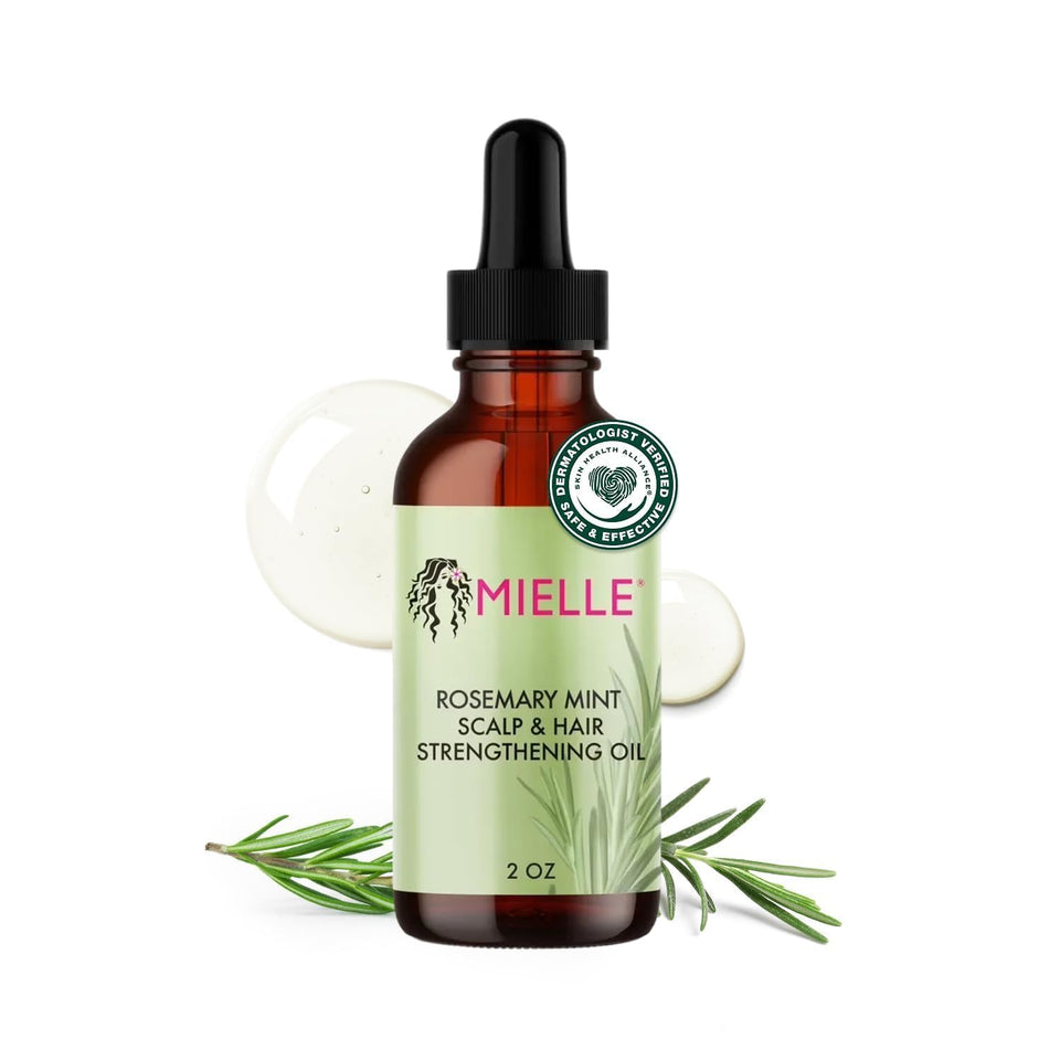 Mielle Organics bottle front view showing label and restorative oil benefits
