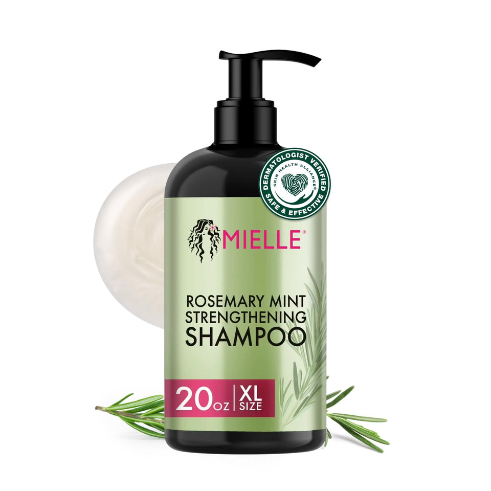 Mielle Organics front packaging showing 20 oz bottle and benefits