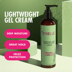 Mielle Organics cream texture on spoon illustrating smooth application benefit