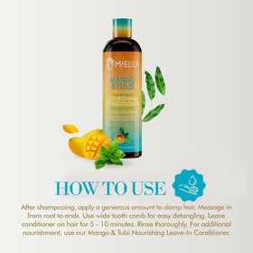 Mielle Organics bottle in hand showing 12 oz scale and travel-friendly convenience