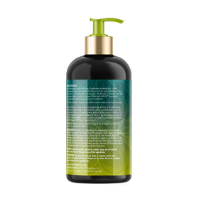 Mielle Organics used during styling prep in bathroom to improve manageability