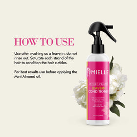 Mielle Organics bottle next to ruler showing 8 fl oz travel-friendly size