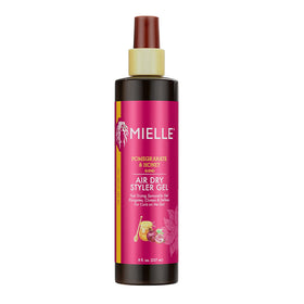 MIELLE jar front view showing label and 8 oz size with clear branding and benefit