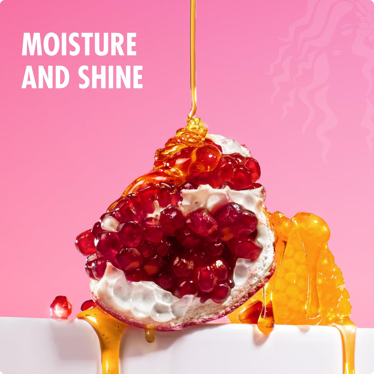 Mielle Organics lifestyle image of curly-haired person using conditioner for manageability