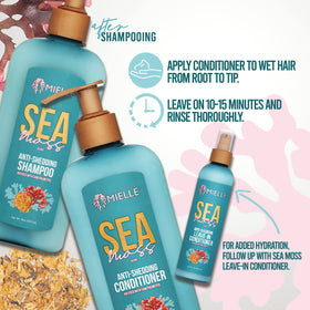 Mielle Organics conditioner applied in shower demonstrating easy spread
