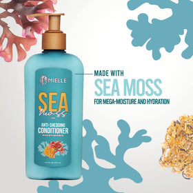 Mielle Organics ingredient label highlighting sea moss and oils benefits