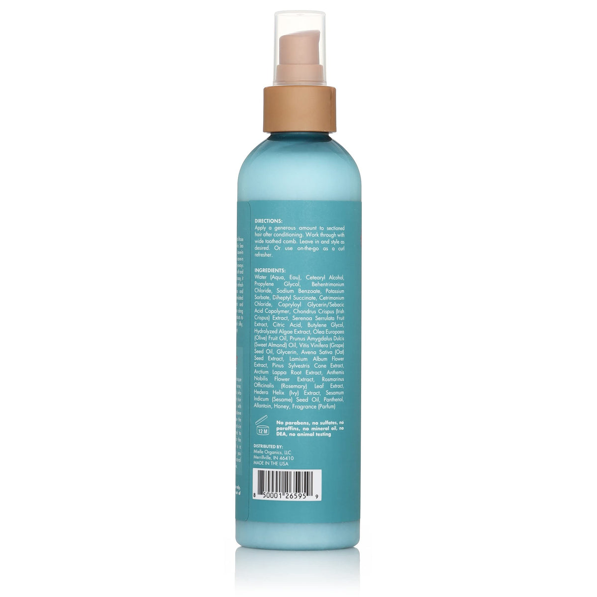 Mielle Organics bottle on bathroom shelf suggesting daily styling convenience