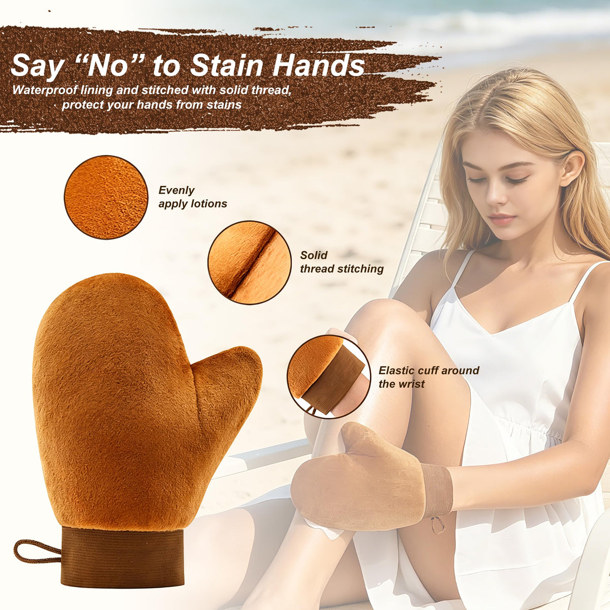 Mifeloy face brush soft bristles close-up for gentle facial tanning blending