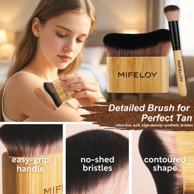 Mifeloy applicator mitt in use on arm demonstrating precise, mess-free application