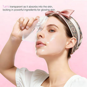 Mifeloy mask on model demonstrating secure fit and non-drip comfort during wear