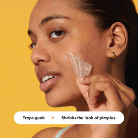Mighty Patch on chin close-up highlighting secure fit and overnight protection