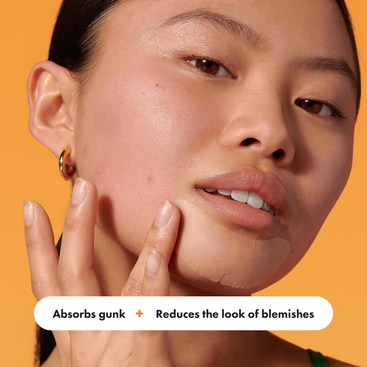 Mighty Patch chin applied to jawline illustrating secure fit and discreet protection