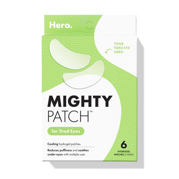 Mighty Patch front packaging showing six-count sachets and product branding for quick grab
