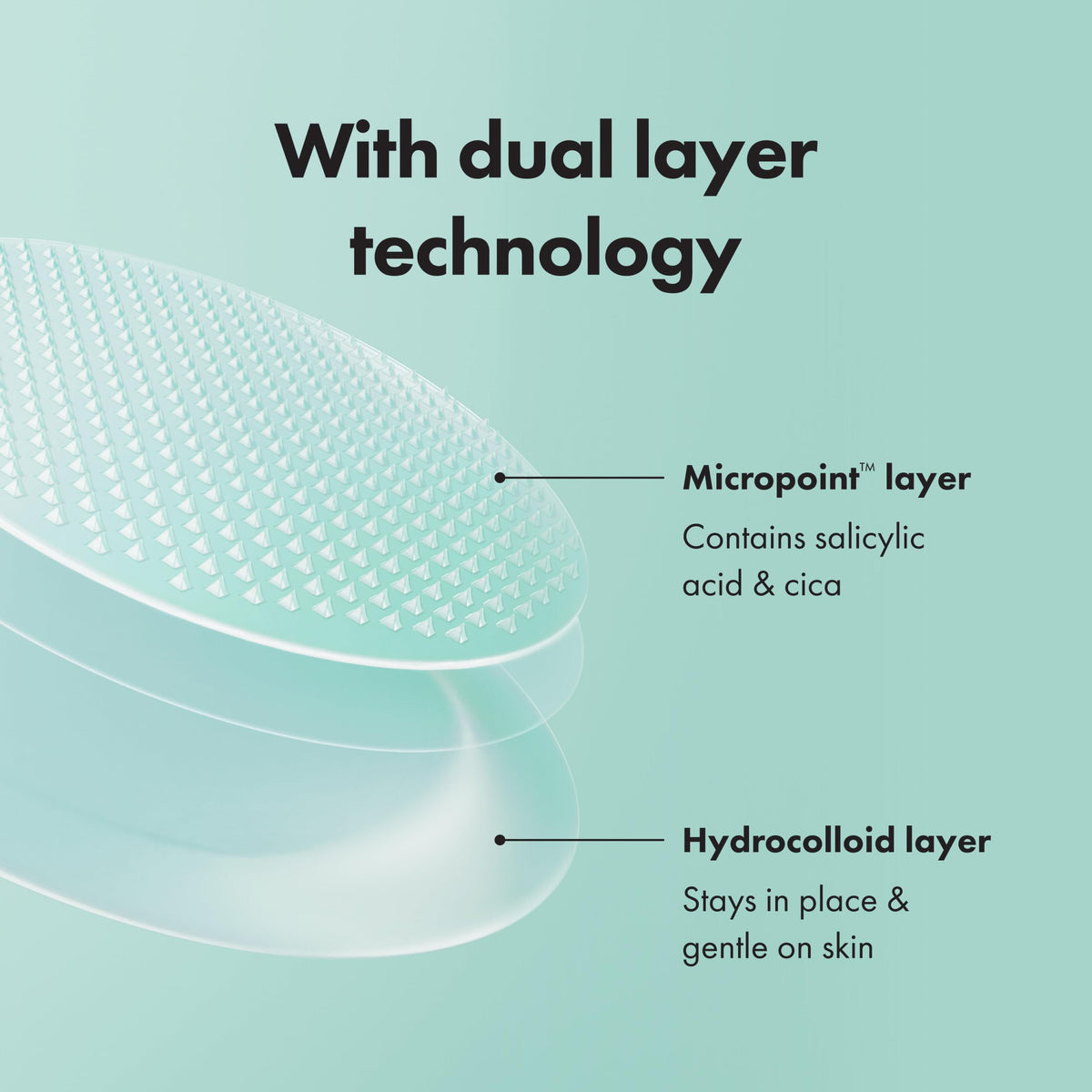Mighty Patch HERO single patch applied on a cheek for targeted blemish care