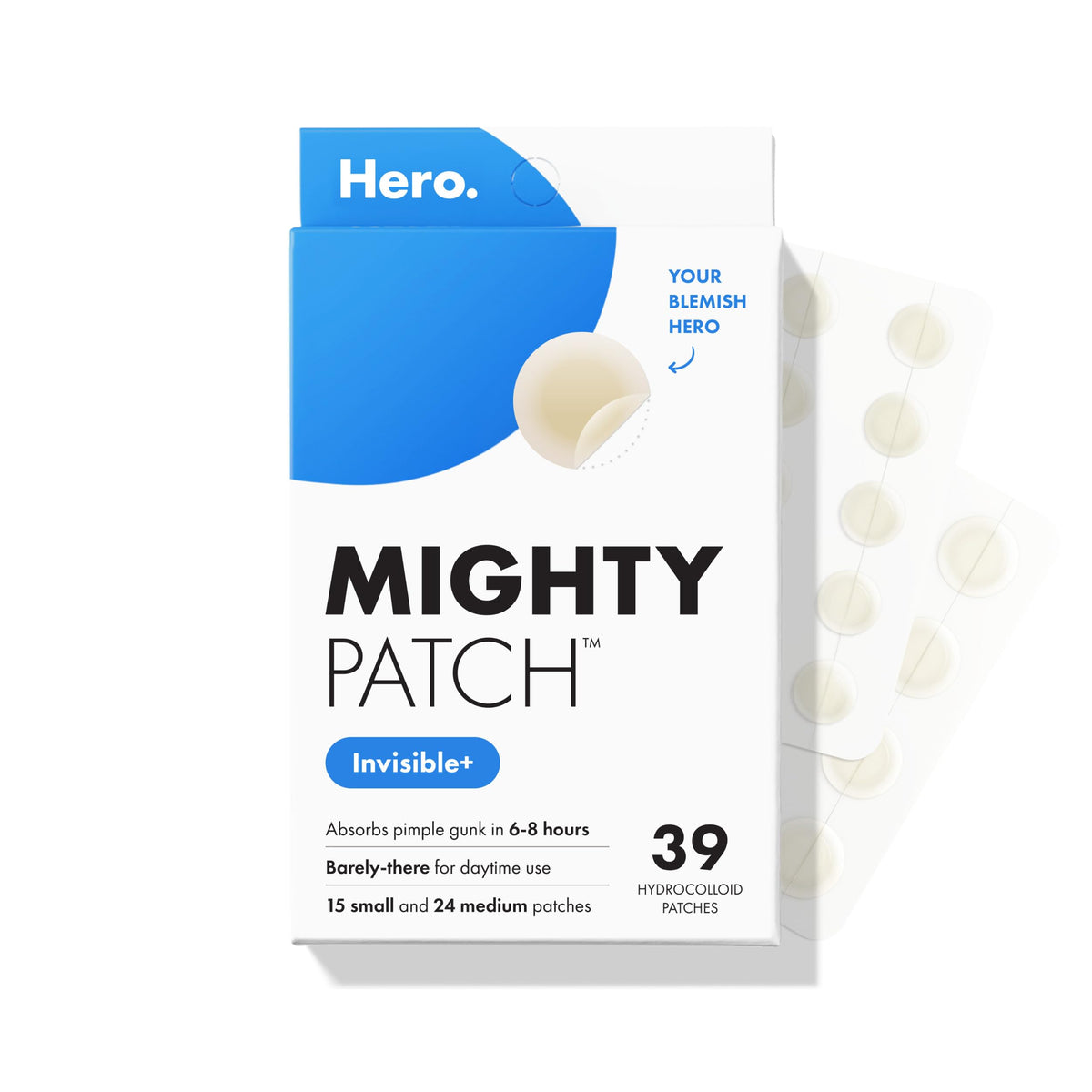 Mighty Patch front packaging showing content and benefits