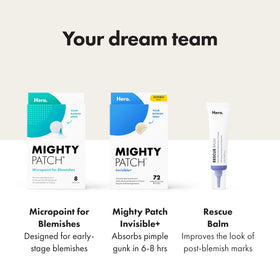 Open Mighty Patch box with sheets displayed for hygienic removal