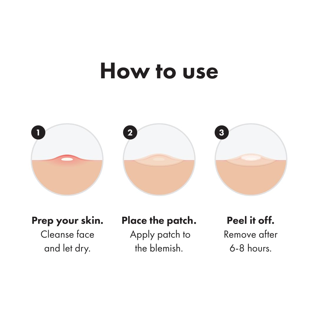 Mighty Patch after use showing absorbed fluid and visible results