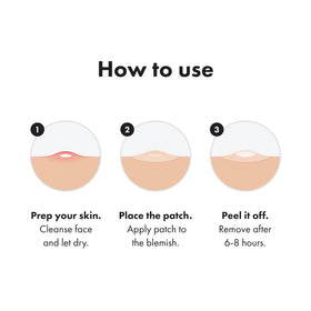 Mighty Patch after use showing absorbed fluid and visible results
