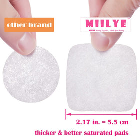 MIILYE wipe next to coin to show compact size and easy portability benefit