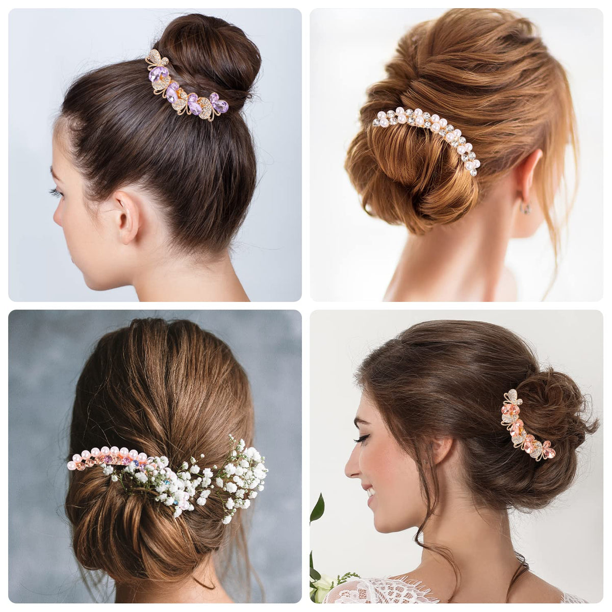 MIKIMIQI comb anchoring a French twist to show discreet stability and style
