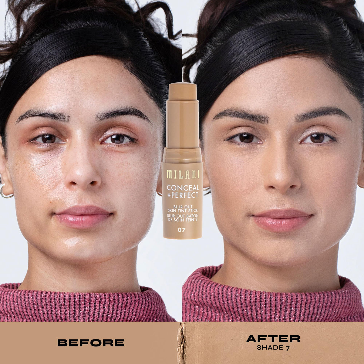 Milani application with fingers showing natural, skinlike finish