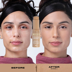 Milani application with fingers showing natural, skinlike finish