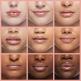 Milani before and after lips comparison showing visibly smoother, fuller-looking lips benefit