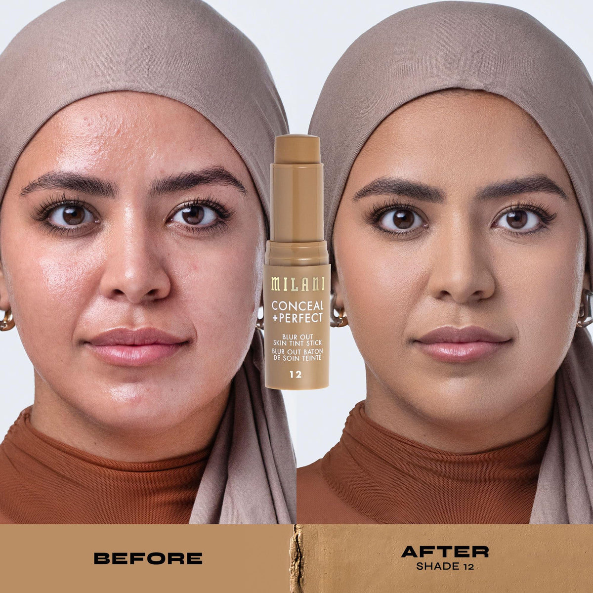 Milani blending with sponge on hand showing buildable coverage and natural finish benefit