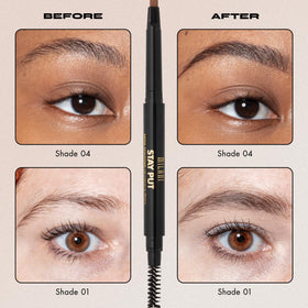 Milani pencil in hand demonstrating compact size and on-the-go convenience benefit