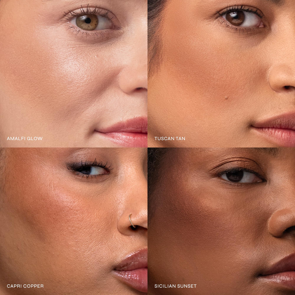 Milani Capri Copper held in hand to show compact size and travel-friendly scale