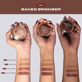 Milani Capri Copper close-up texture shot showing finely milled baked surface
