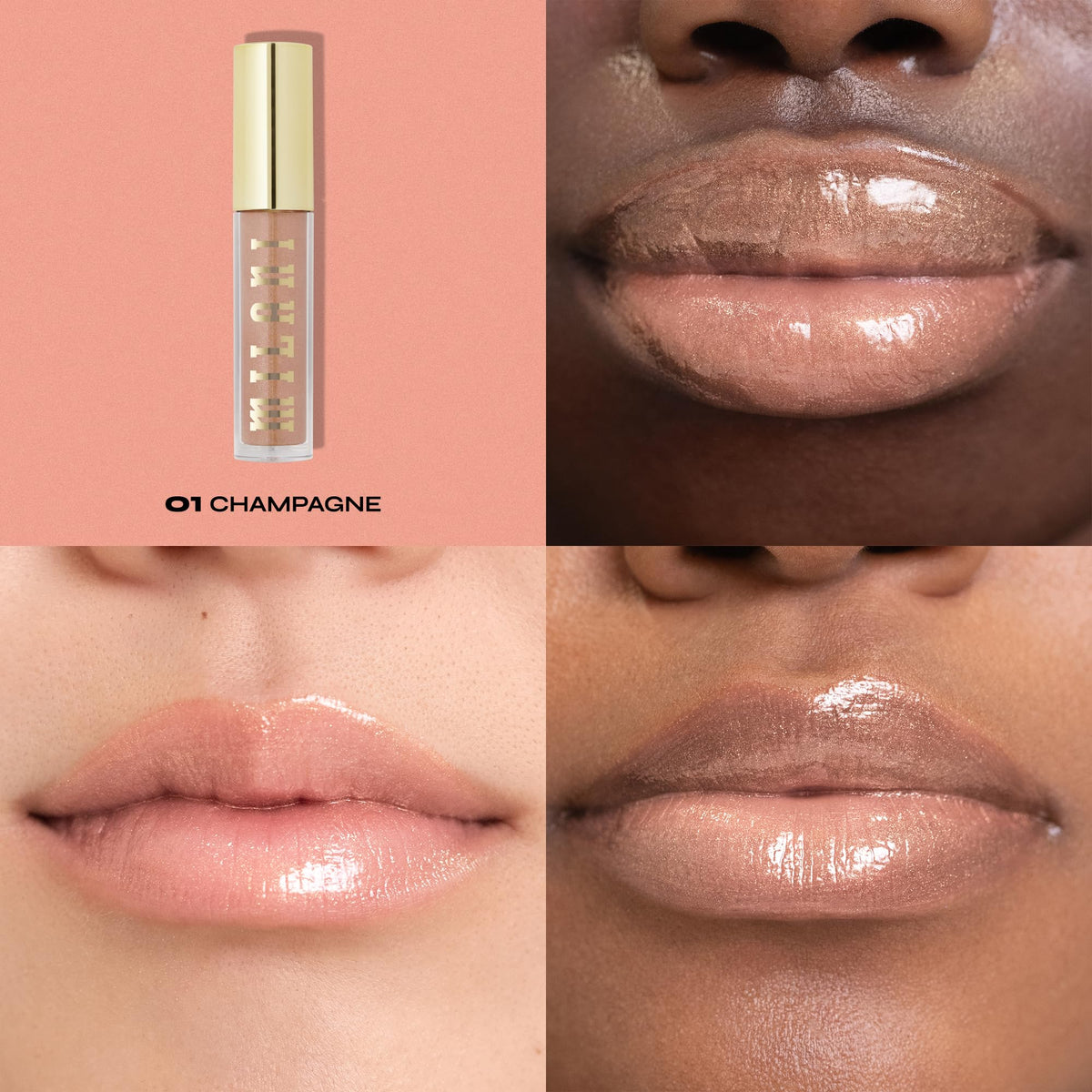 Milani applicator closeup displaying tapered tip for precise, controlled application
