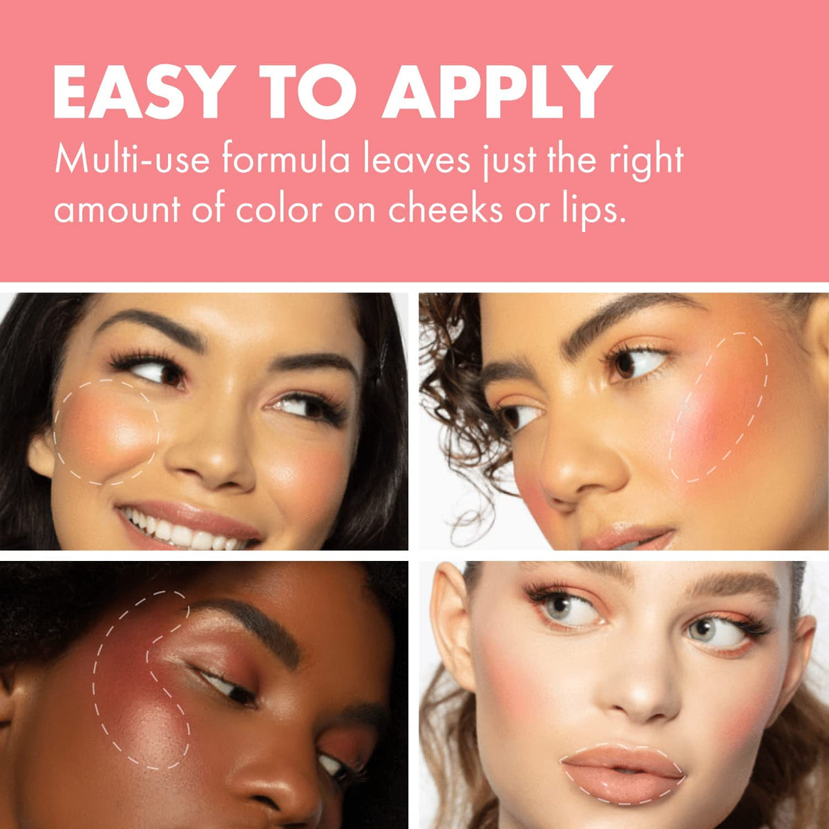 Milani Cheek Kiss close-up texture drop highlighting blendable, lightweight finish