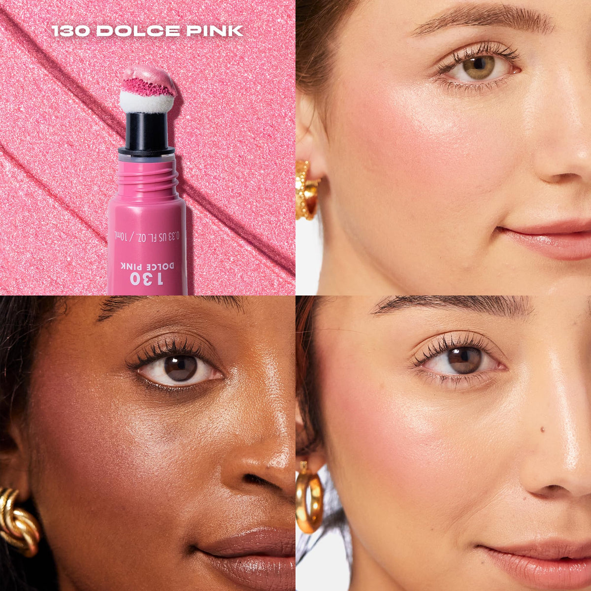 Milani cushion applicator close-up demonstrating precise, mess-free application