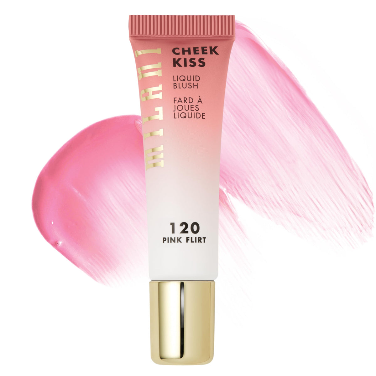 Milani front packaging showing product and Pink Flirt shade for easy selection